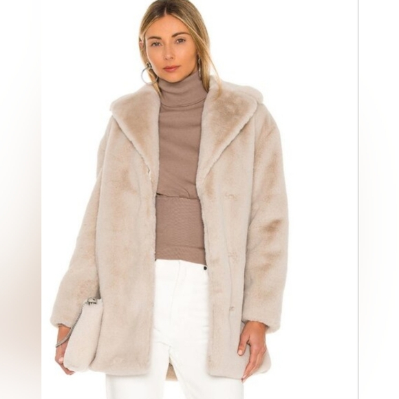 All Saints Jackets & Blazers - AllSaints- Amice Faux Fur Coat-Sz 10 EUC Like New